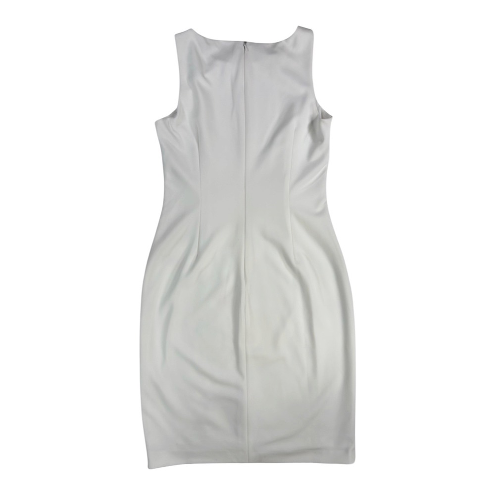 Ivanka Trump Sheath Dress 6 White Black Floral Lace Applique Cocktail Evening - Picture 3 of 7
